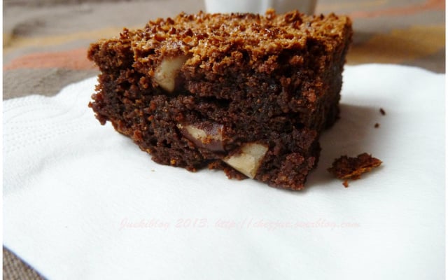 Brownie au chocolat et noix d'Amazonie