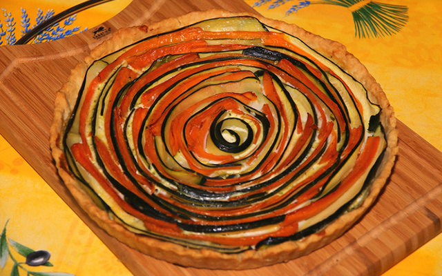 Tarte spirale aux courgettes et carottes