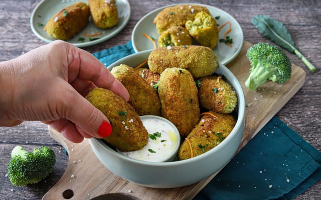 Croquettes de brocolis et carottes