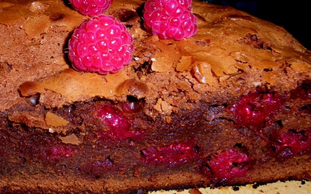 Gâteau chocolat-framboises
