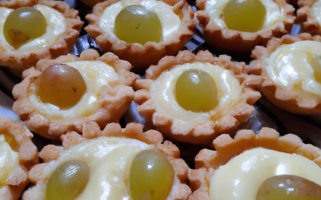 Petites tartes au raisin blanc