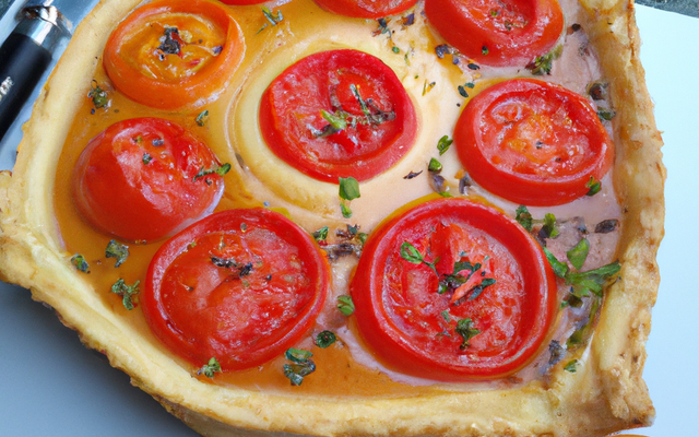 Tarte aux tomates et à la moutarde