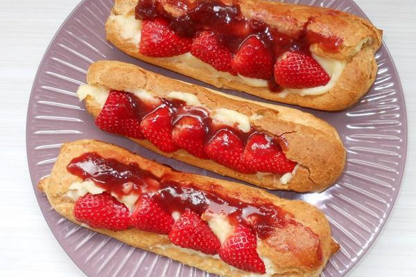 Eclairs à la fraise