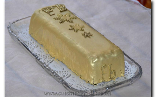 Bûche lingot d'or