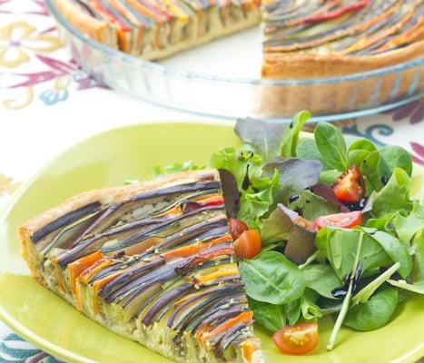 Tarte-spirale provençale aux légumes d'été