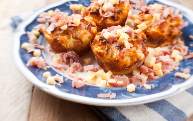 Muffins jambon fromage