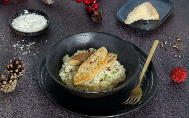 Risotto au champagne et au foie gras