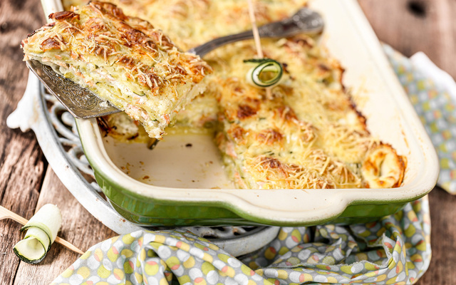 Gratin de courgette aux ravioles