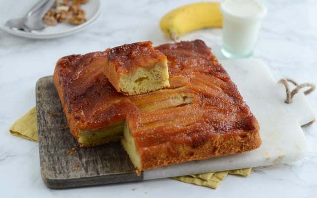 Gâteau renversé à la banane