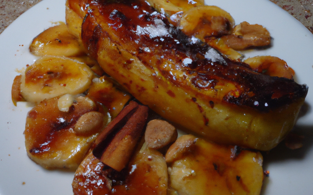 Banane flambée à la cannelle et aux amandes