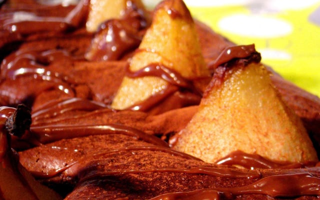 Gâteau aux poires et cacao ... et chocolat