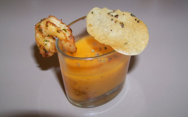 Espuma de homard et langoustines