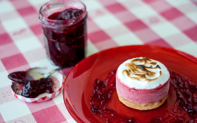 Tartelette soufflée framboise