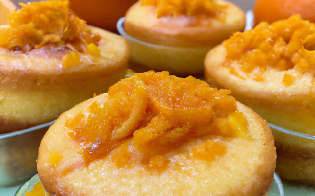 Gâteaux semoule au coulis d'orange