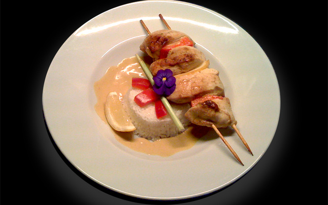 Brochettes de poulet sauce Satay