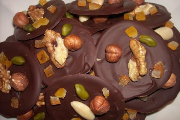 Palets au chocolat et fruits secs et confits