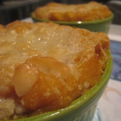 Courge butternut en béchamel gratinée