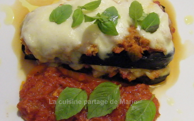 Mille feuilles d'aubergine au thon Saupiquet