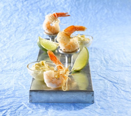 Crevettes croustillantes et sauce crémeuse aux agrumes