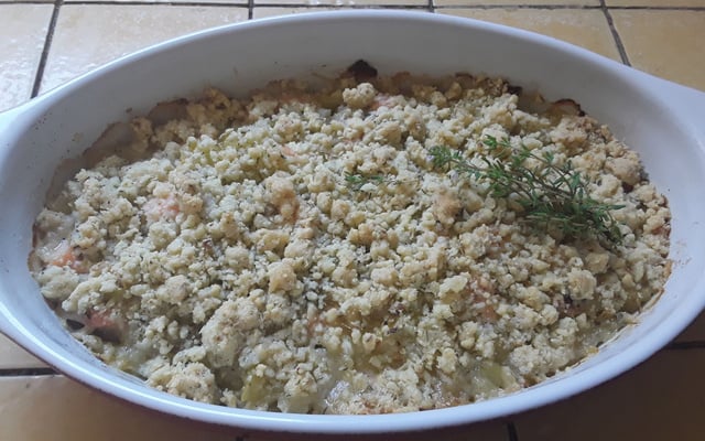 Crumble de saumon rapide