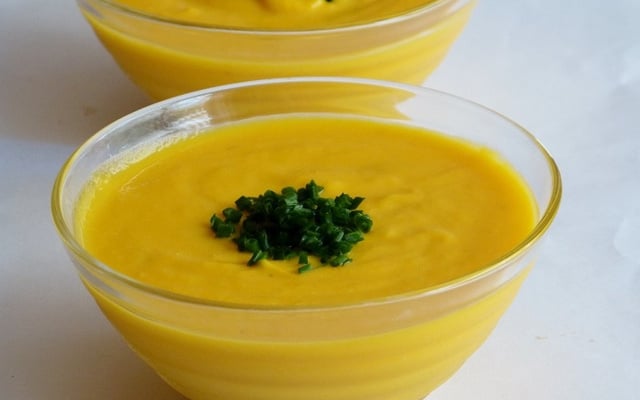 Velouté froid de carottes céleri rave et orange