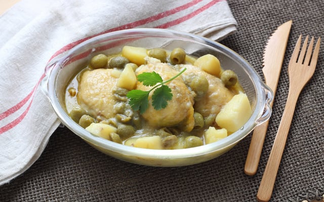 Tajine de poulet citron confit et olives vertes au Cuisine Companion