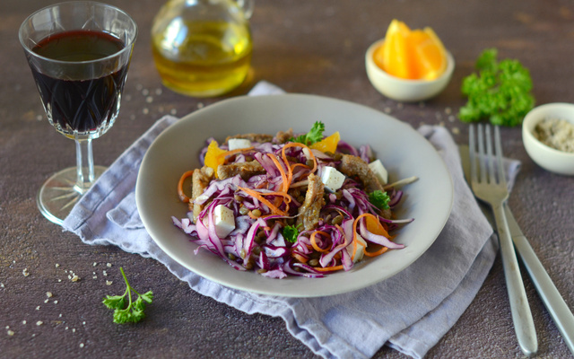 Salade vitaminée à l'agneau