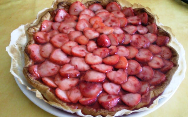 Tarte fraise rhubarbe