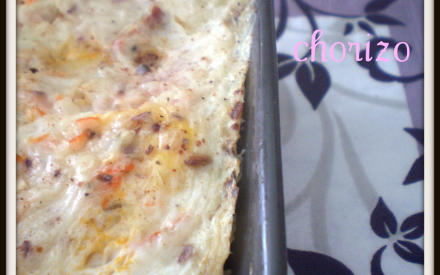 Œufs cocotte dinde, surimi & chorizo