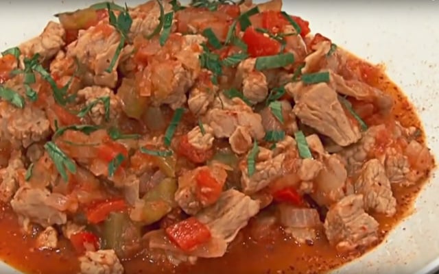 Axoa de veau aux poivrons