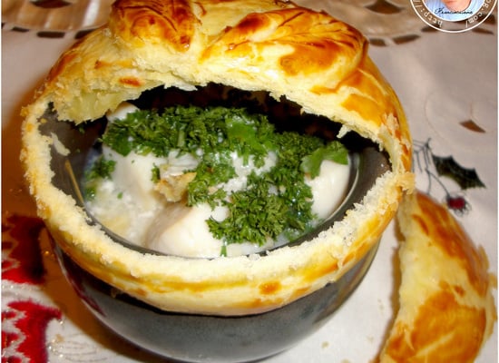 Fruits de mer en pot de terre