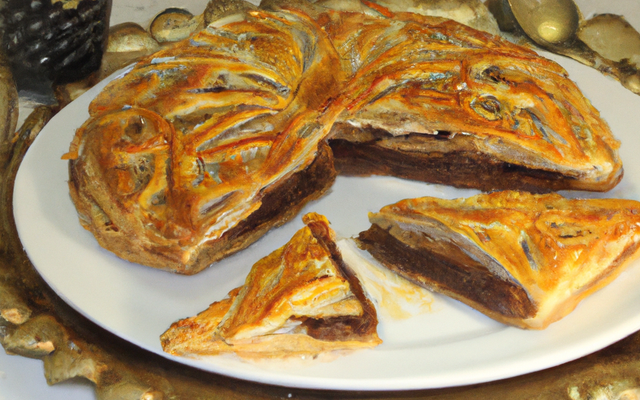 Galette des rois au chocolat et au thé