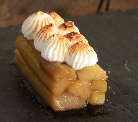 Tarte à la rhubarbe sans pâte