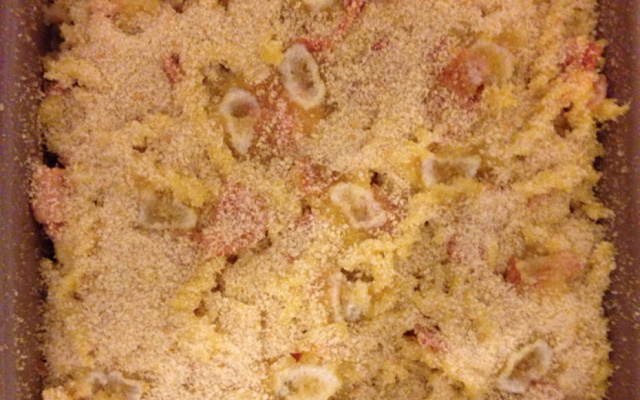 Gâteau de fusilli lunghi farci à la scamorza fumée et salami