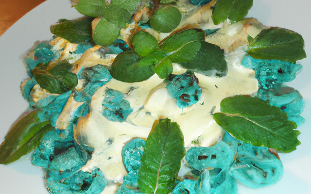 Pâtes à la sauce au roquefort et à la menthe