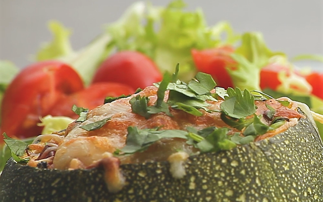 Courgettes rondes farcies végétariennes