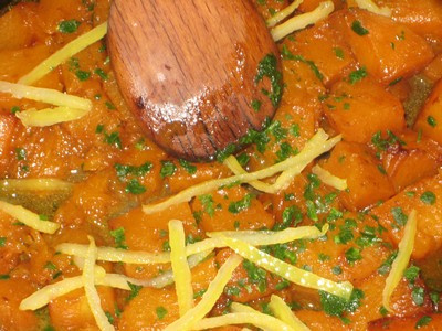 Potiron braisé aux épices