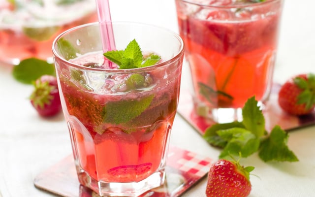 Cocktail Virgin Mojito à la fraise