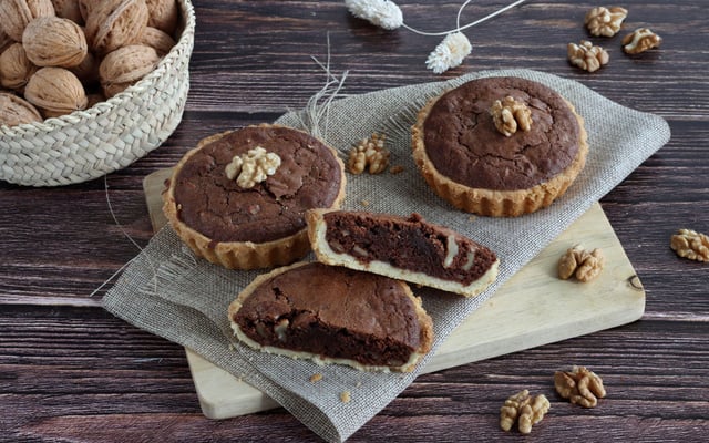 Tartelettes brownie aux Noix du Périgord AOP