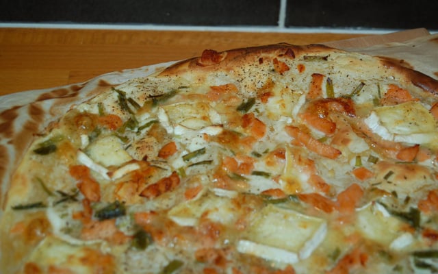 Tarte au saumon et au chèvre