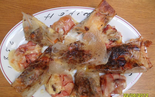 Poivrons et chèvre en étages