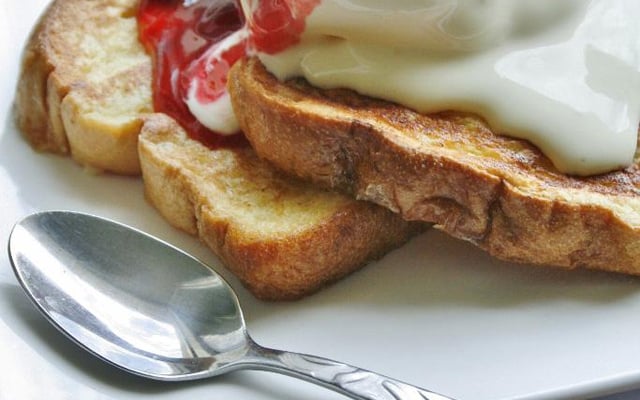 Brioche perdue et glace façon cheesecake