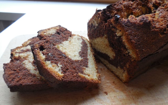 Cake marbré chocolat - cardamome