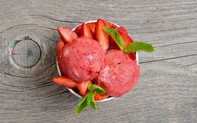 Sorbet aux fraises