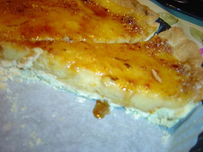 Tarte à l'orange façon crème brûlé
