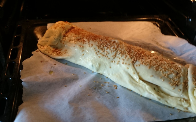 Pain farci roulé jambon fromage