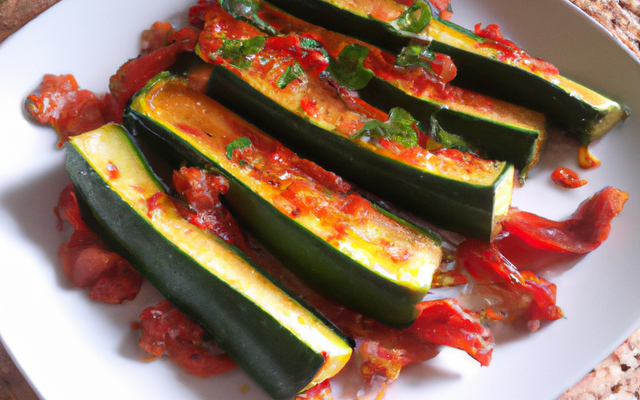 Courgettes pimentées