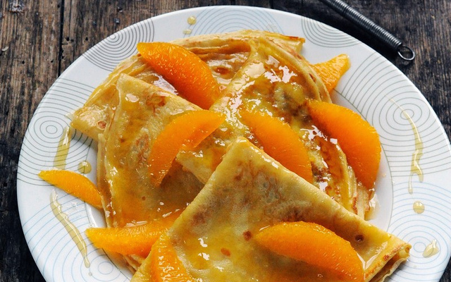 Crêpes comme Suzette à la confiture d'oranges amères Bonne Maman