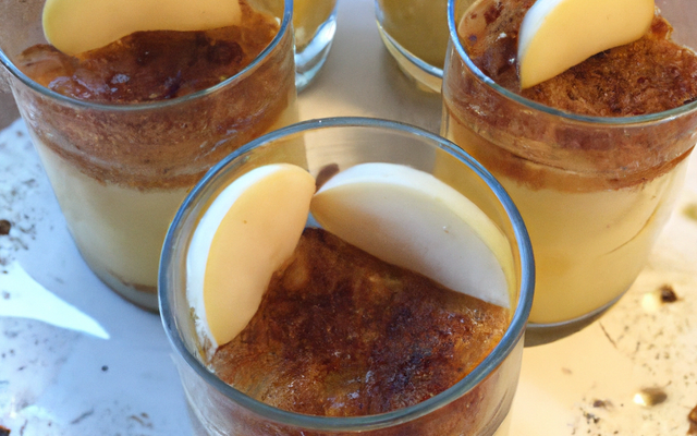 Verrines de charlotte aux poires