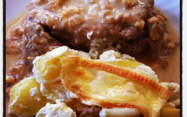 Rôti de porc au Maroilles